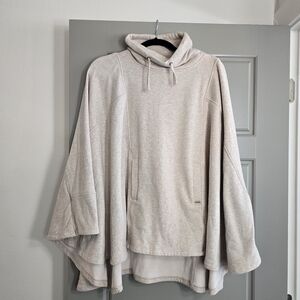 UGG Women's Turtleneck Poncho Sweater in Heathered Vanilla Cream